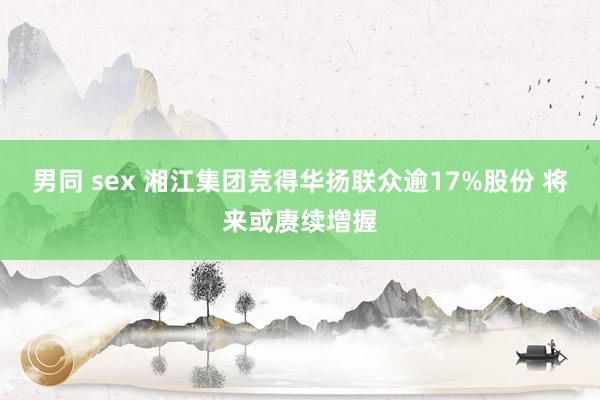男同 sex 湘江集团竞得华扬联众逾17%股份 将来或赓续增握